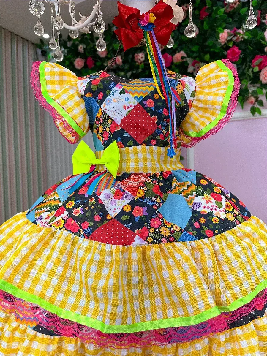 Vestido junino festa quadrilha da diversão, foto 3