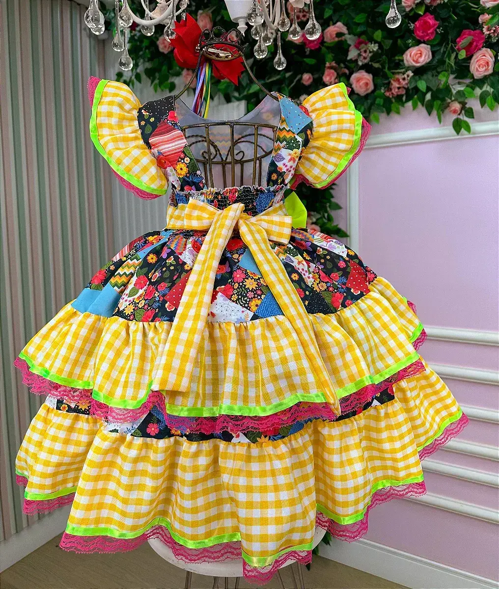 Vestido junino festa quadrilha da diversão, foto 5