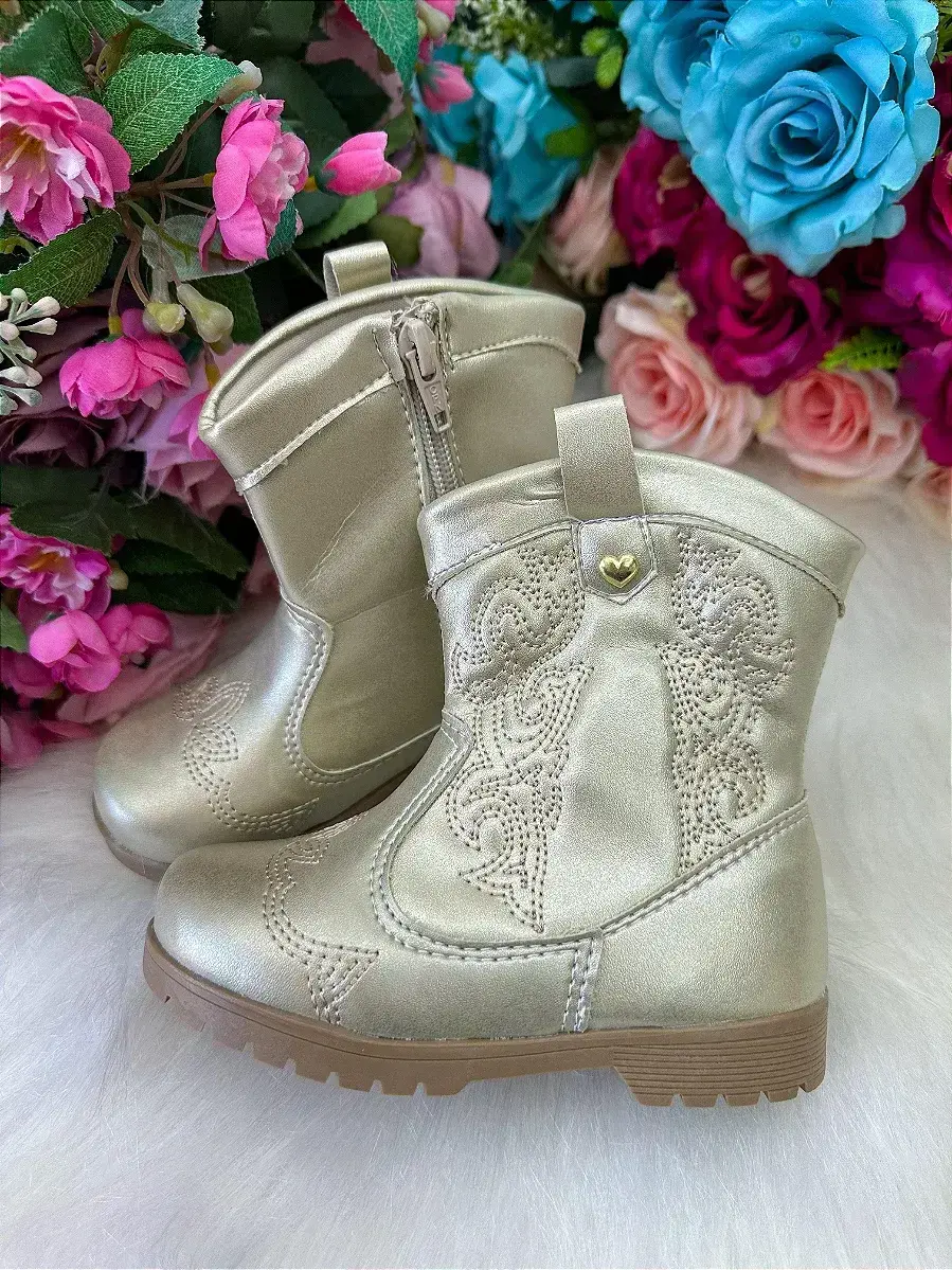 Bota coturno Boiadeira texana liz dourado