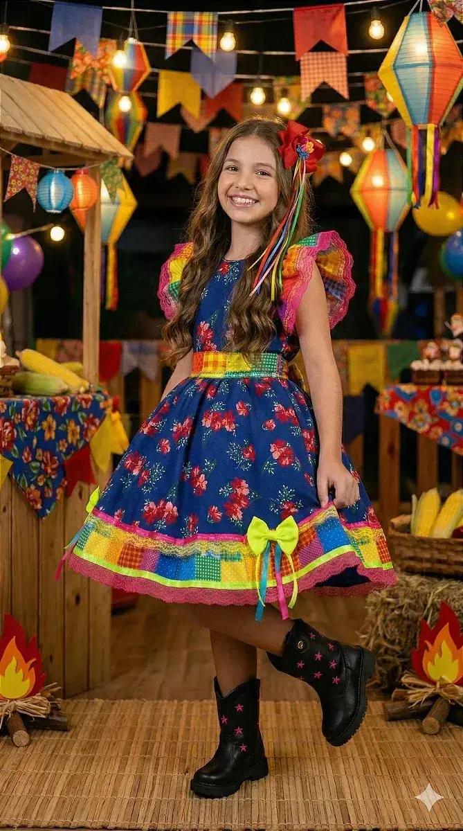 Vestido junino festa forro, foto 3