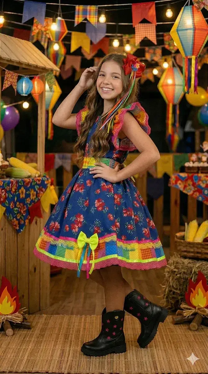 Vestido junino festa forro, foto 4