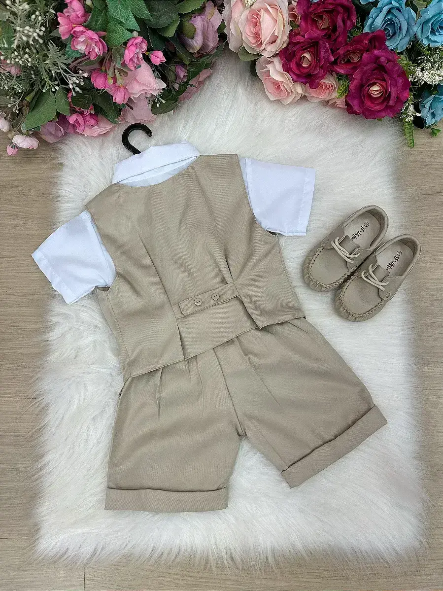 Conjunto social leandro colete bege, foto 3