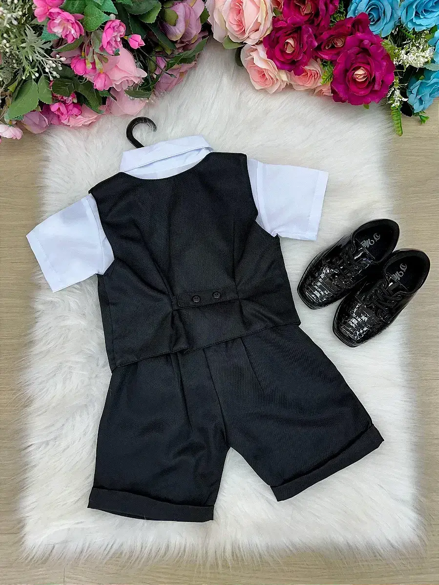 Conjunto social leandro colete preto, foto 3
