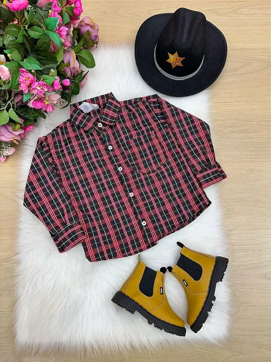 Camisa xadrez junina hugo, foto 3