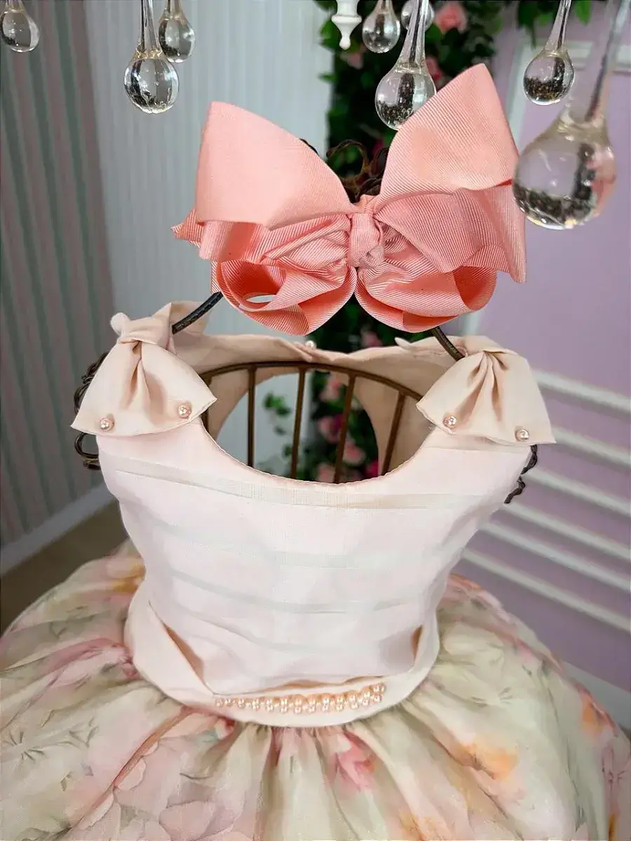 Vestido luara florido pessego, foto 3