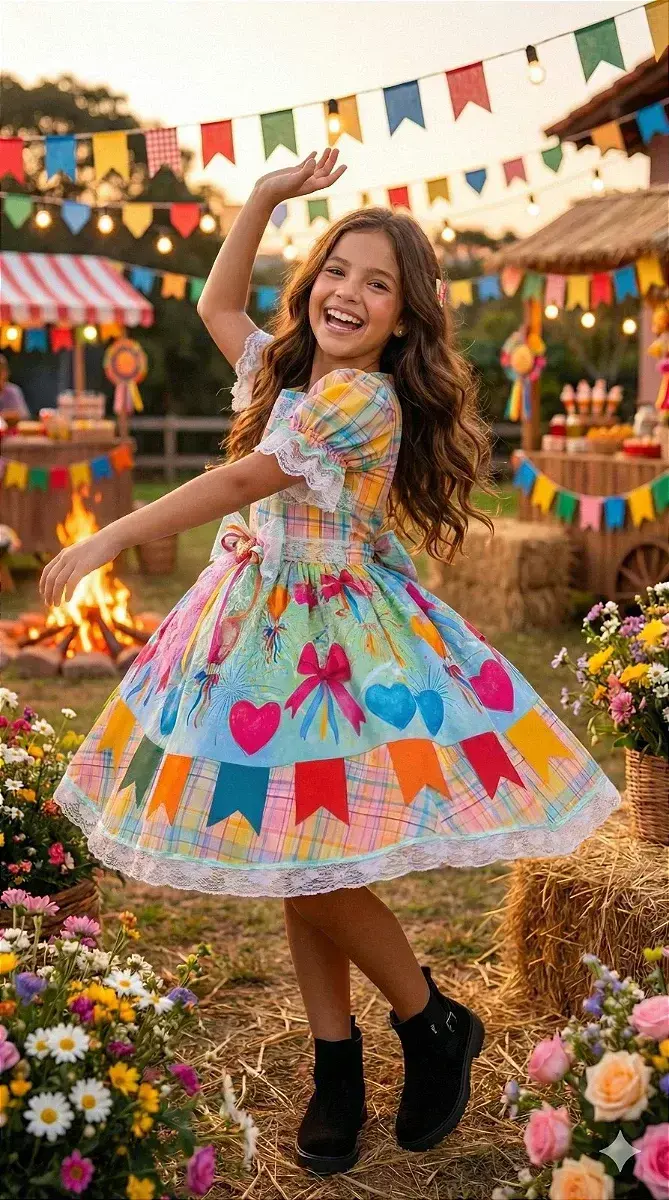 Vestido junino festa balão encantado, foto 2