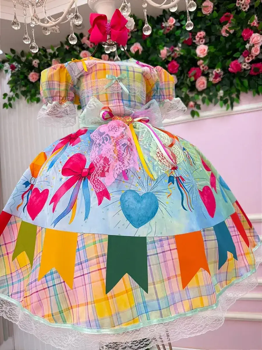 Vestido junino festa balão encantado, foto 4
