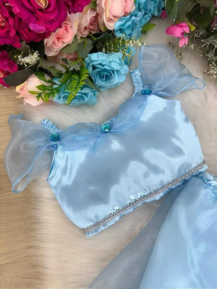 Fantasia princesa jasmine azul, foto 6