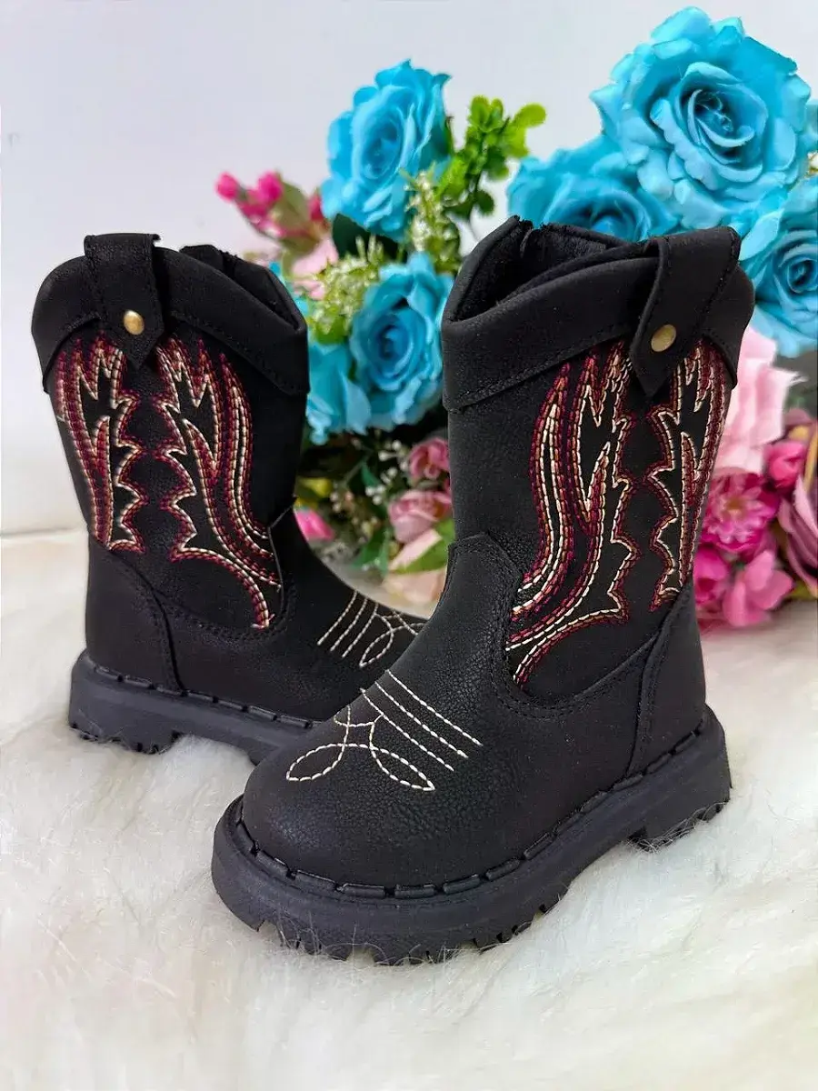 Bota texana masculina nilqi country preto, foto 4