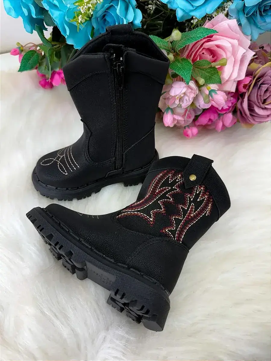 Bota texana masculina nilqi country preto, foto 2