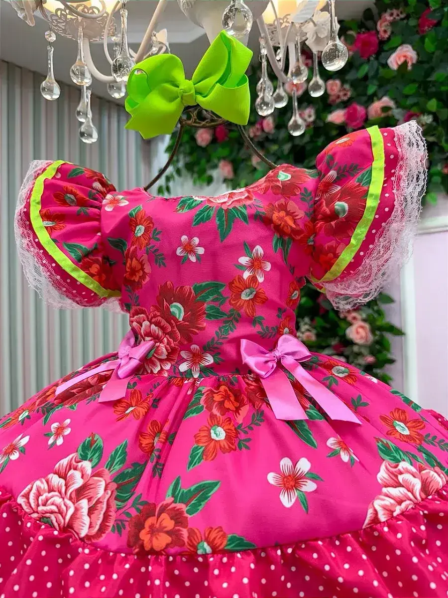 Vestido junino festa do balance pink, foto 6
