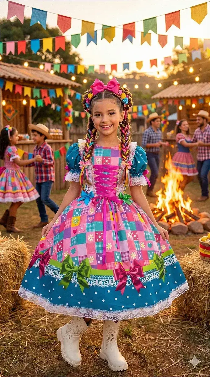 Vestido junino festa luz do interior, foto 2