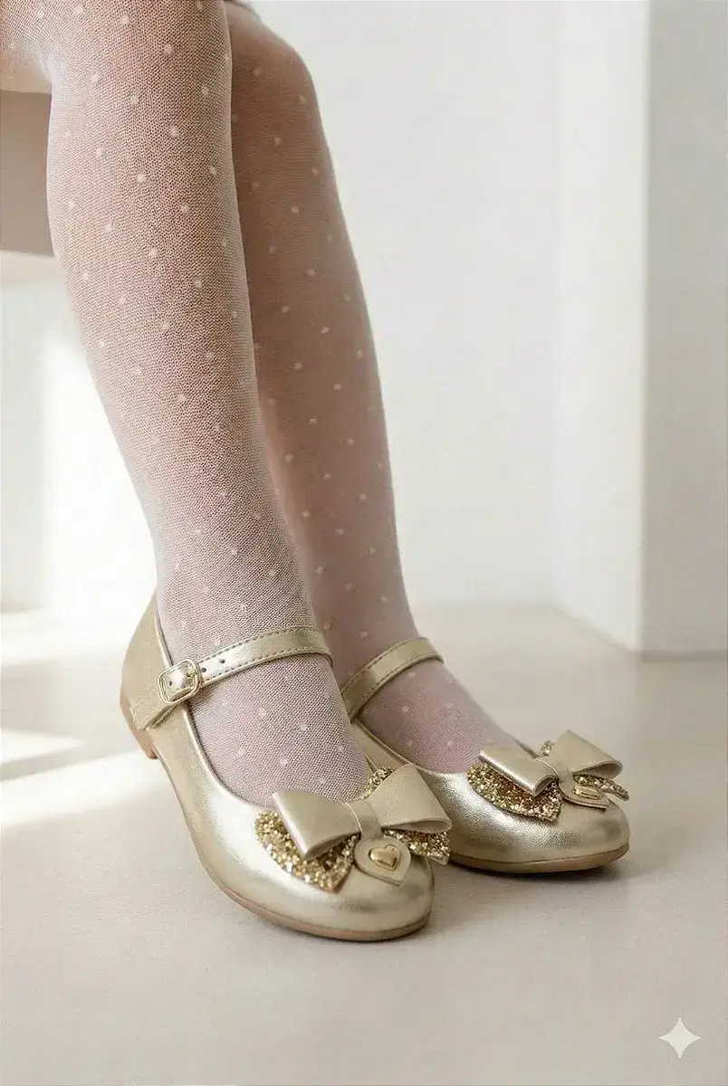 Sapatilha baby gigi dourado