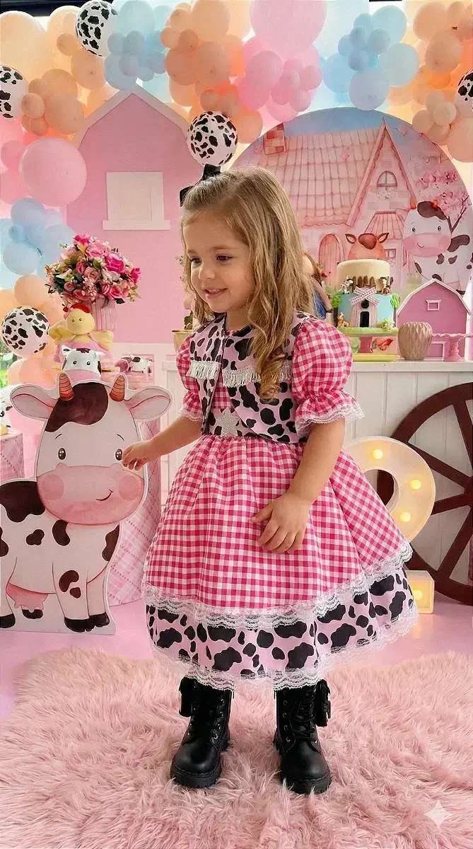 Vestido junino encanto da vaquinha Boiadeira, foto 2