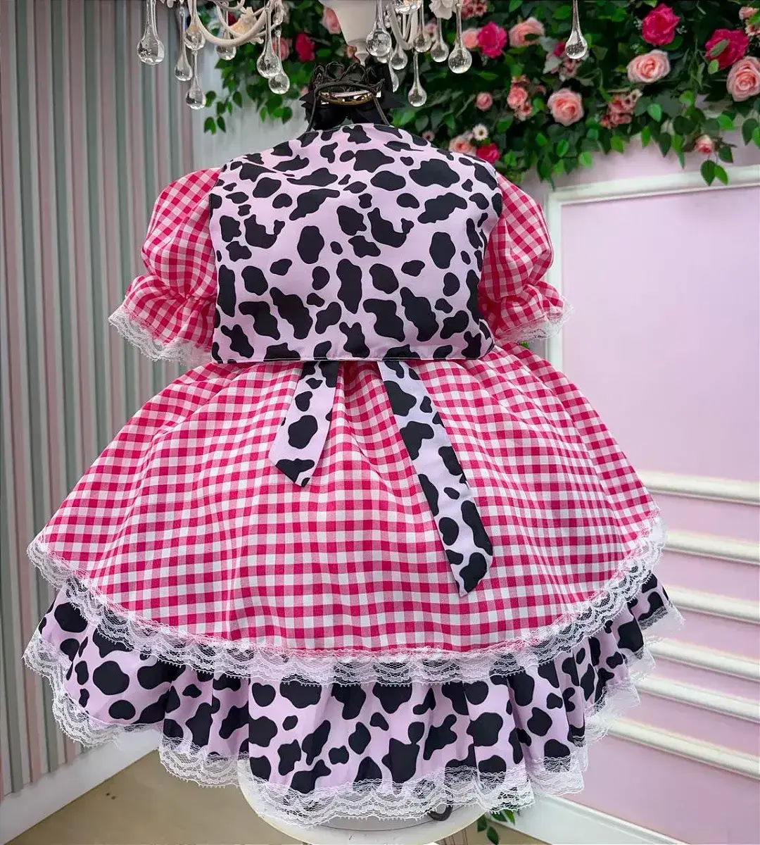 Vestido junino encanto da vaquinha Boiadeira, foto 7