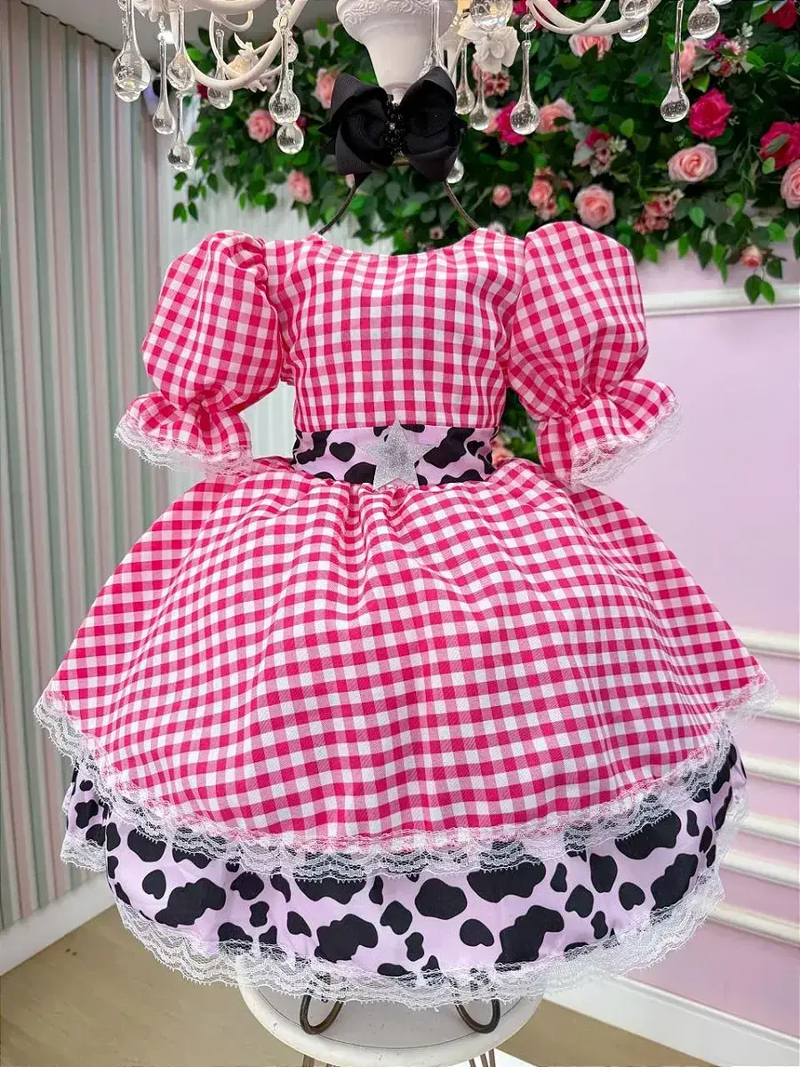 Vestido junino encanto da vaquinha Boiadeira, foto 8