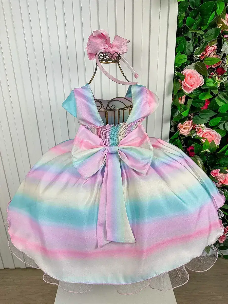 Vestido colorido arco iris, foto 3