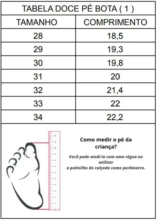Guia de tamanhos