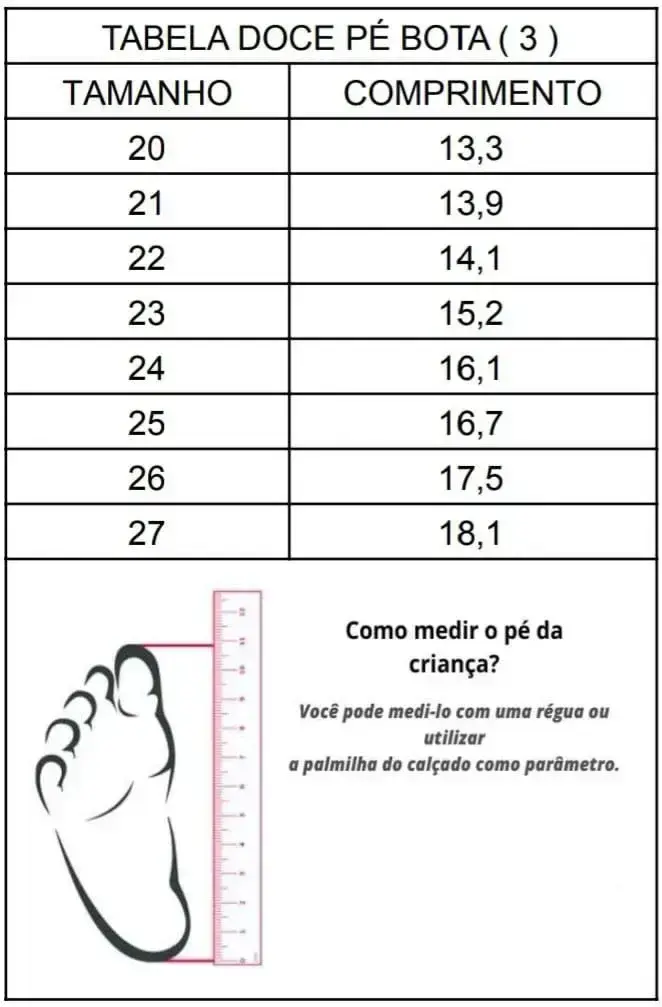 Guia de tamanhos