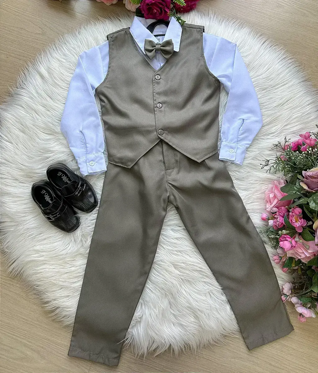 Conjunto social leonardo colete verde militar