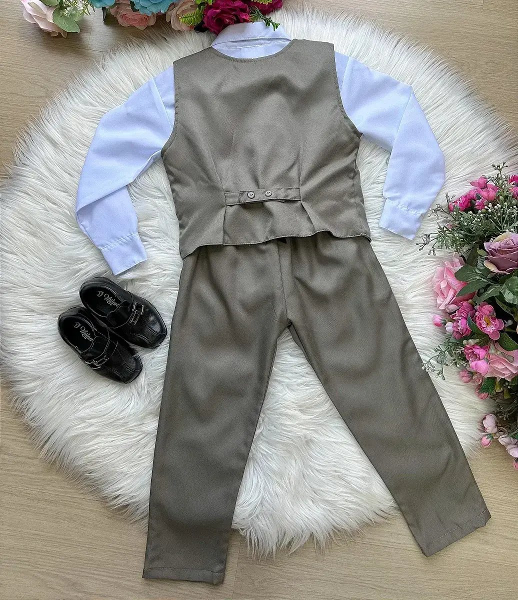 Conjunto social leonardo colete verde militar, foto 3