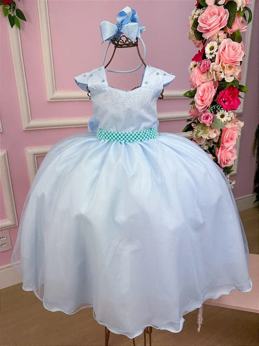 Vestido longo valentina azul