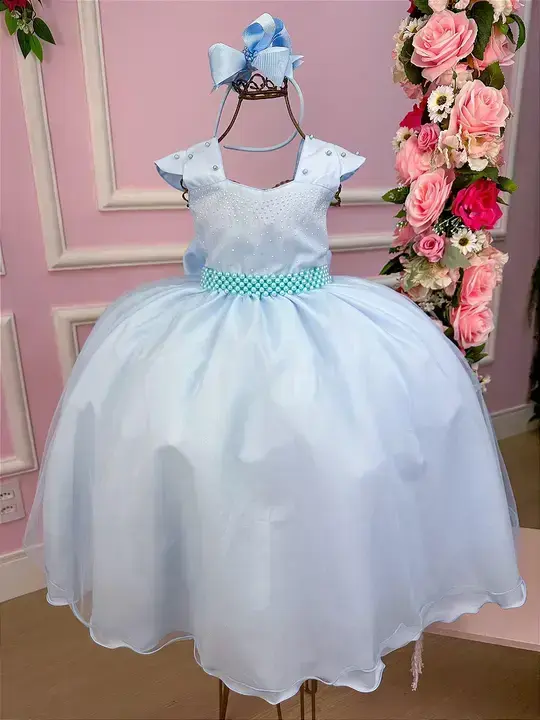 Vestido longo valentina azul