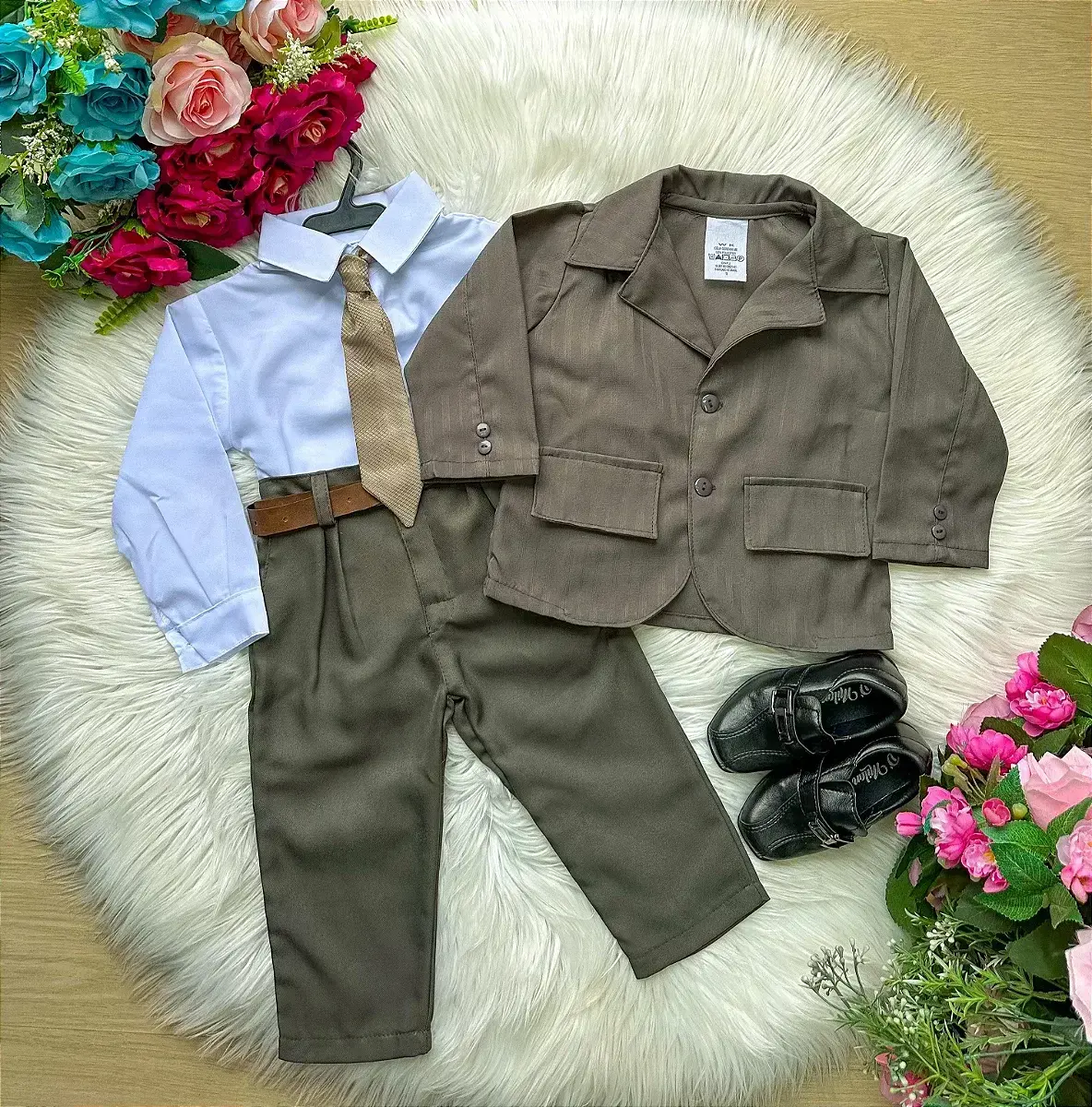 Conjunto social terno gael verde militar, foto 2