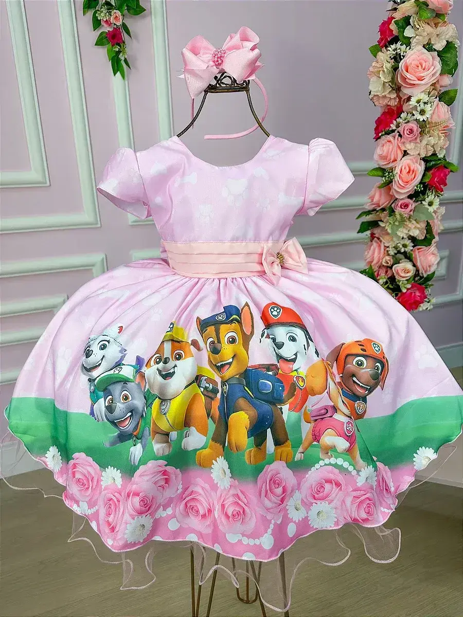 Vestido festa esquadrão canino