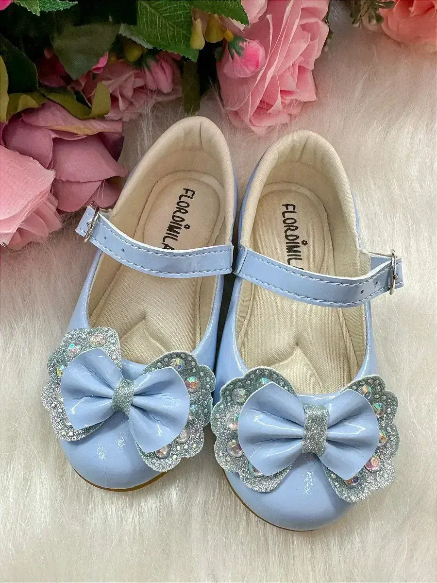 Sapatilha baby azul lacinho strass, foto 8