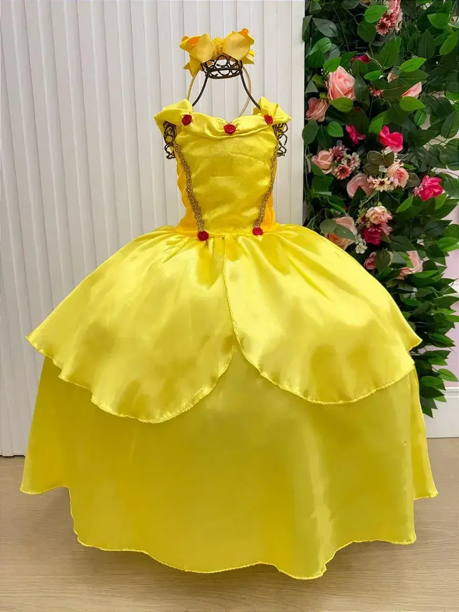 Fantasia princesa amarela longa, foto 2