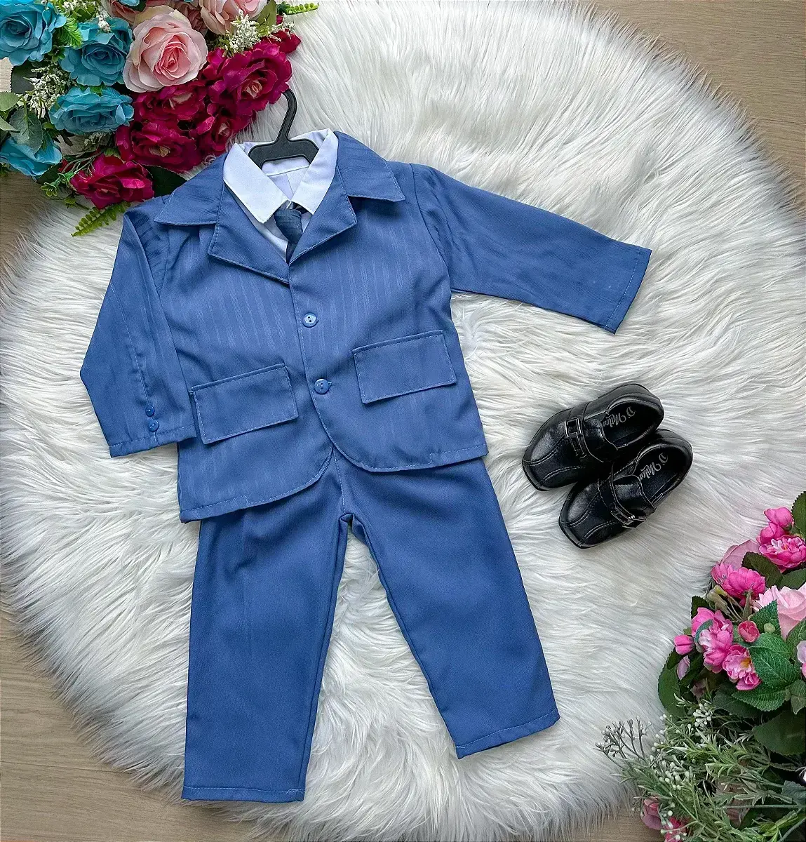 Conjunto social terno gael azul