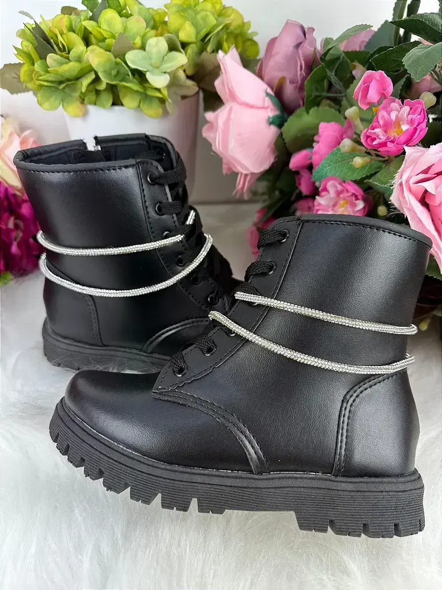 Bota coturno preta fashion, foto 3