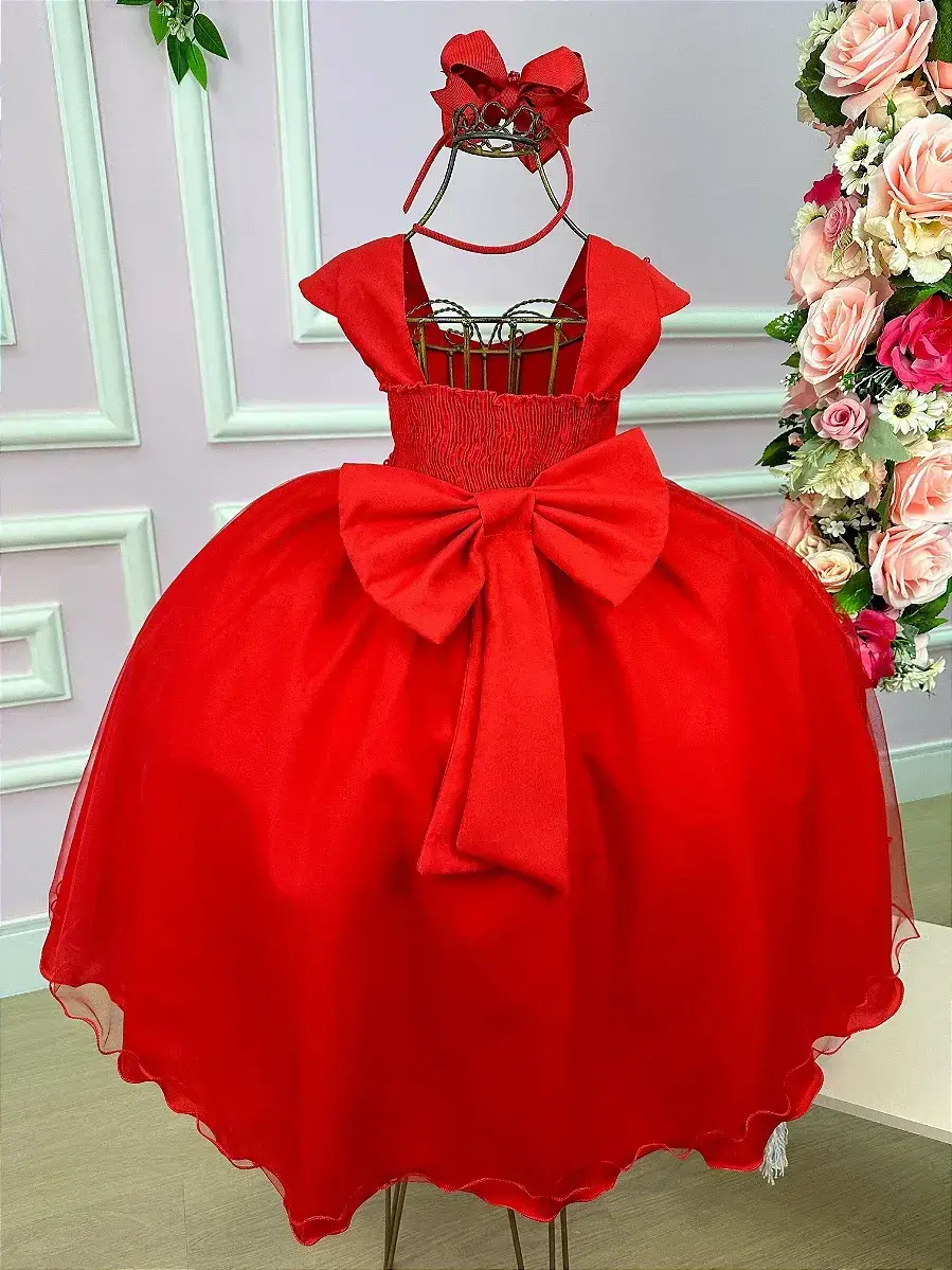 Vestido longo valentina vermelho, foto 3
