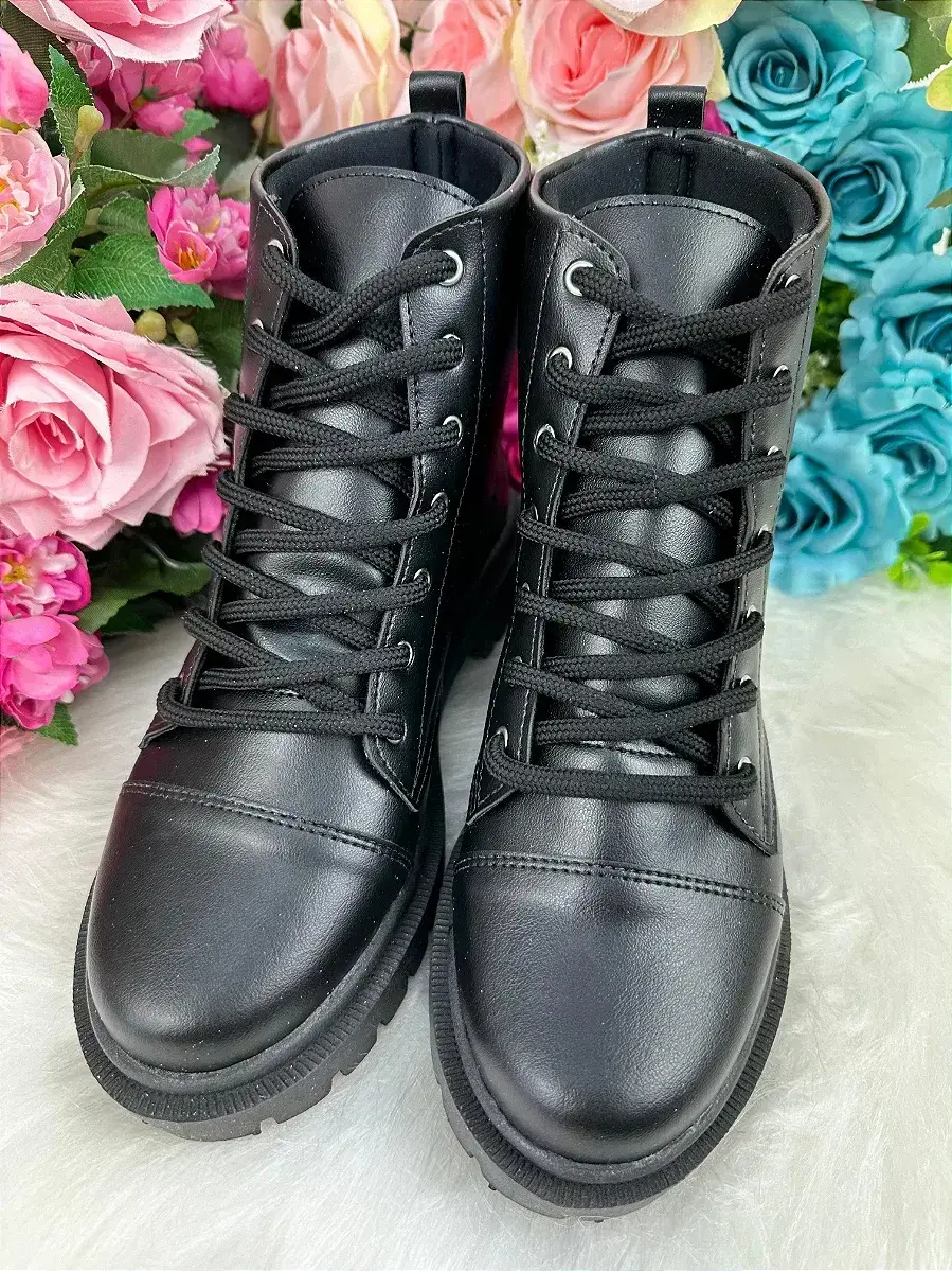 Bota coturno ousadia preta adulta, foto 4
