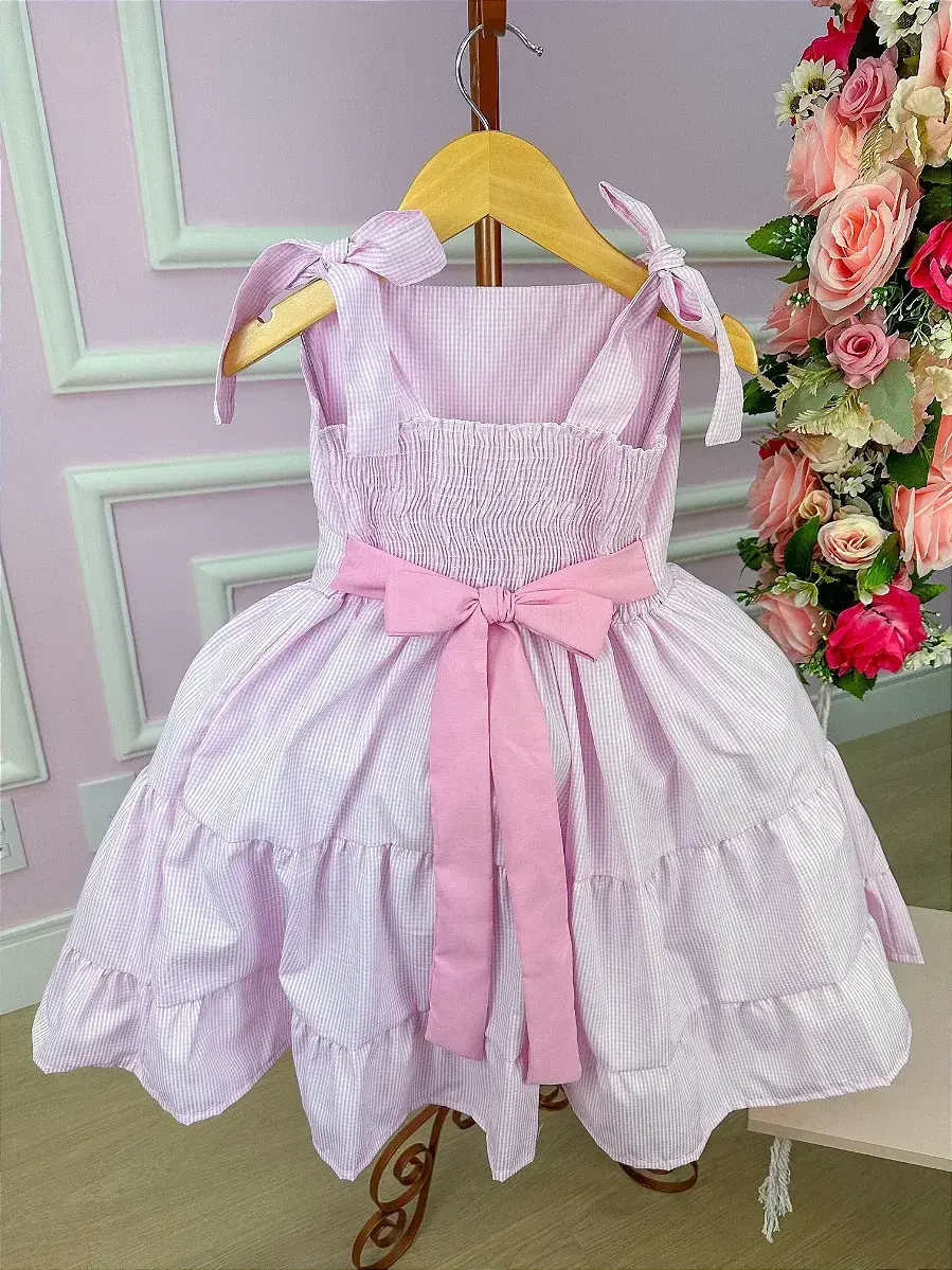 Vestido amelia xadrez rosa, foto 6