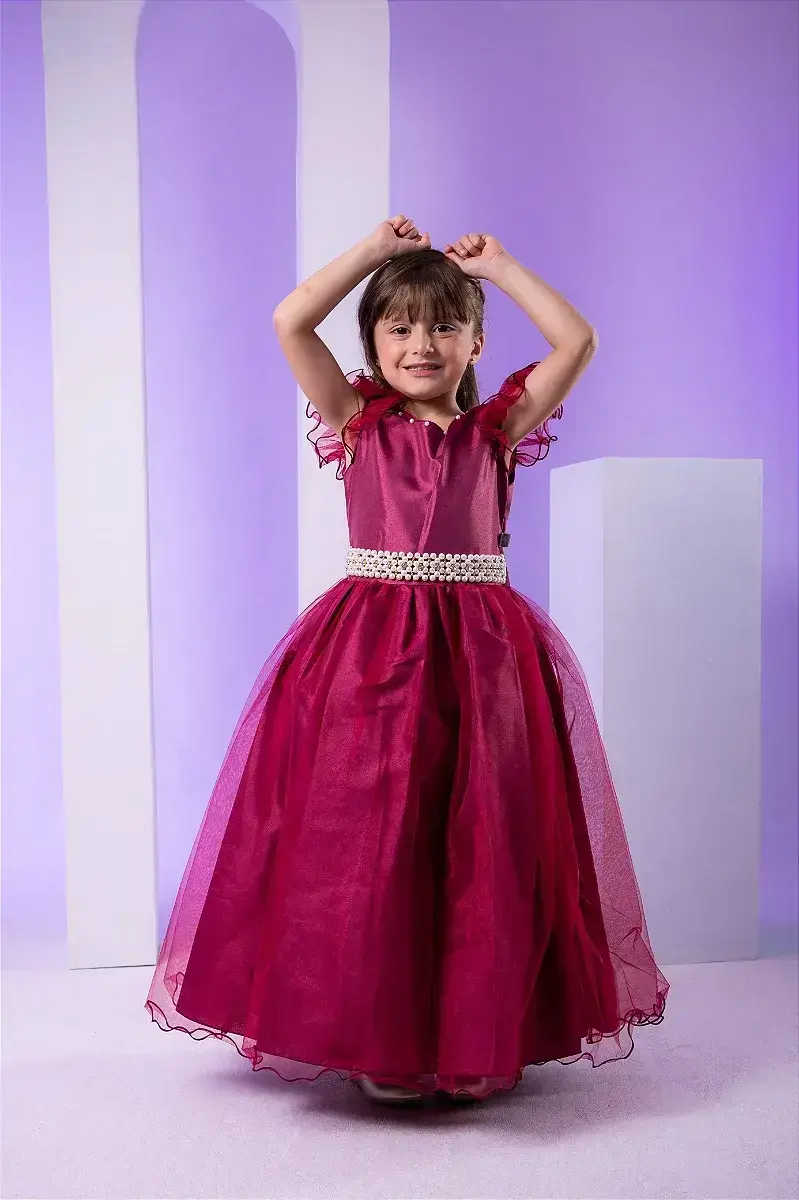 Vestido longo marsala, foto 4