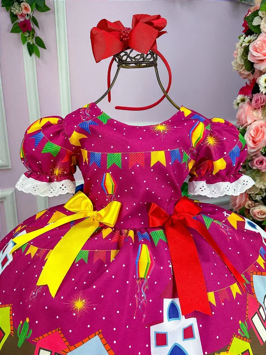 Vestido junino roça feliz festa, foto 5