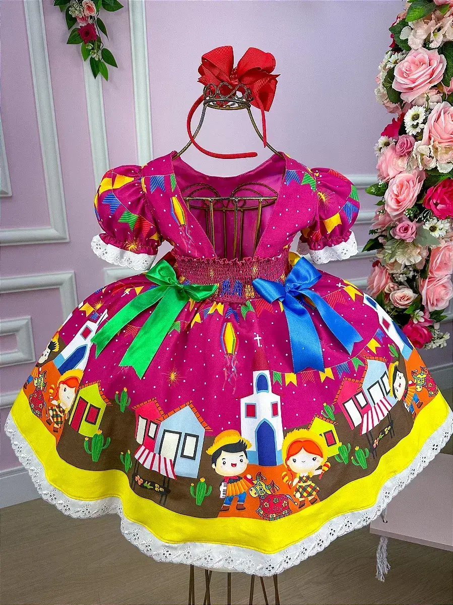 Vestido junino roça feliz festa, foto 7