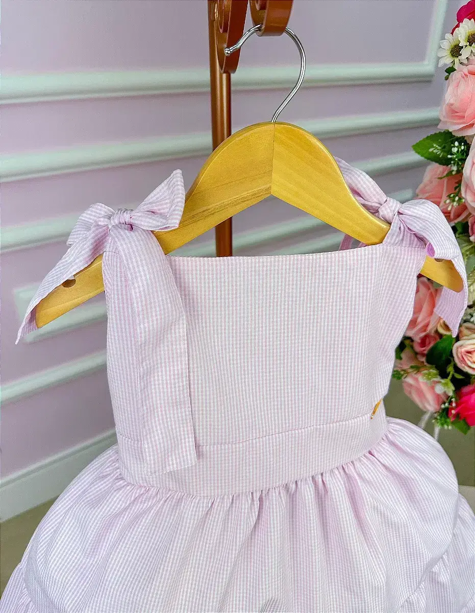 Vestido amelia xadrez rosa, foto 3