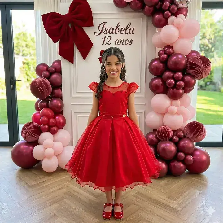 Vestido isabela vermelho