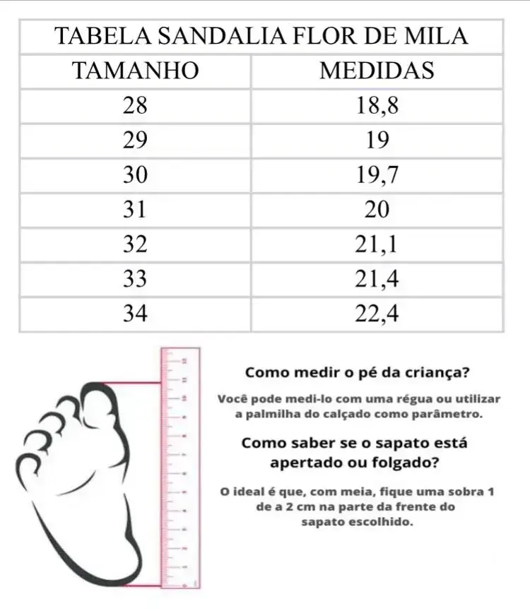 Guia de tamanhos