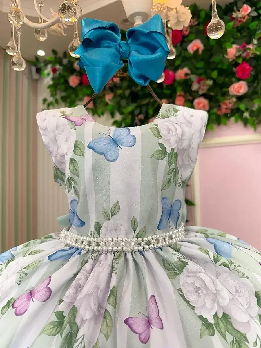 Vestido jardim florido melinda verde claro, foto 3