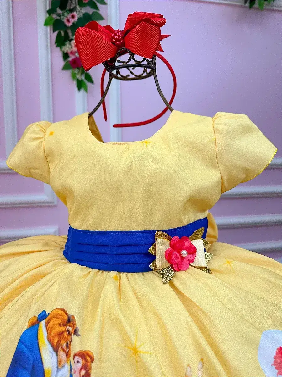 Vestido festa princesa amarela, foto 2