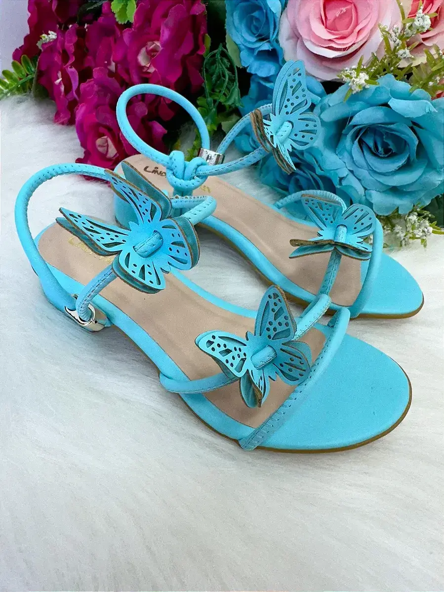 Sandalia laise borboletas azul, foto 3
